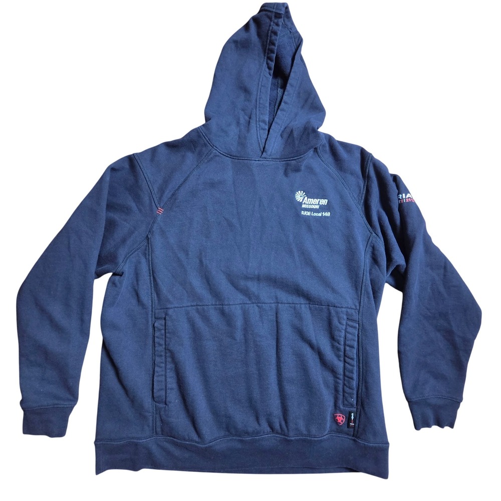 Ariat FR Rev Pullover Hoodie Flame-Resistant Mens XL Navy CAT 2 Workwear